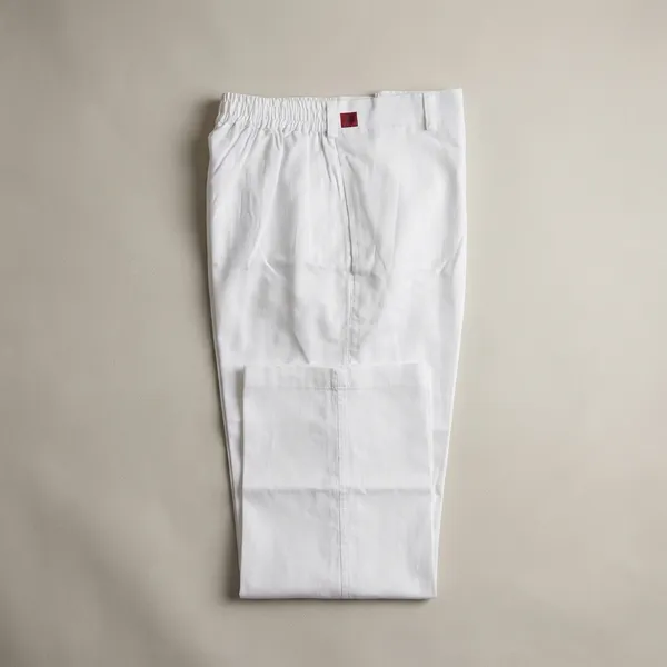 White_Swiss_Cotton_Pant_Cum_Pajama_For_Men