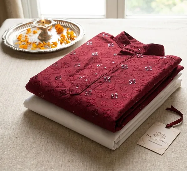 Kids_Lakhnavi_Kurta_And_Pajama_Set_