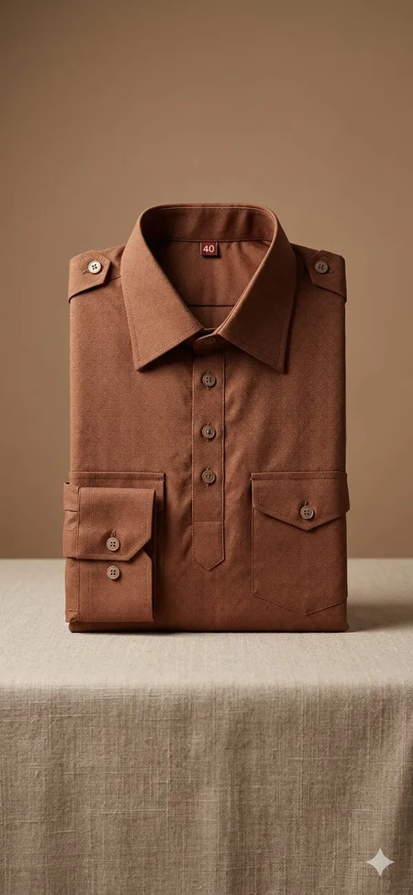 Maroon_Swiss_Cotton_Short_kurta_For_Men