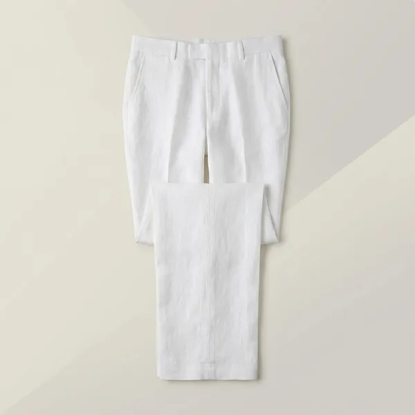 White_Pure_Cotton_Linen_Pant_For_Men