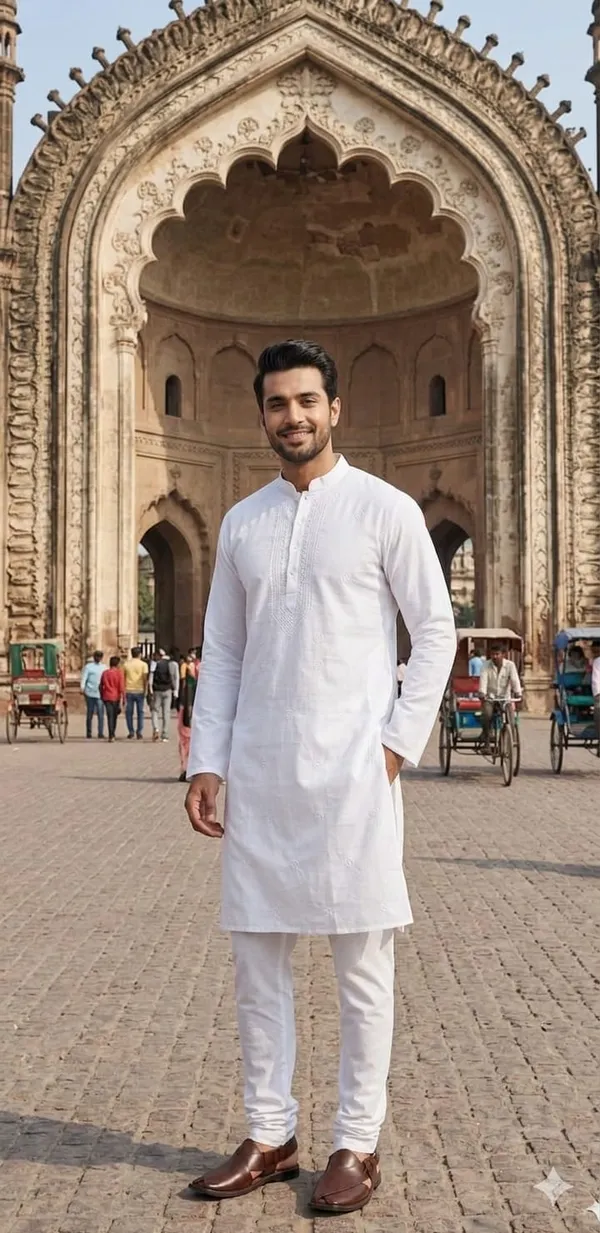 White_Chicken_Kari_Kurta_For_Men