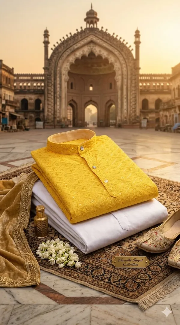 Kids'_Lakhnavi_Kurta_and_Payjama_Set