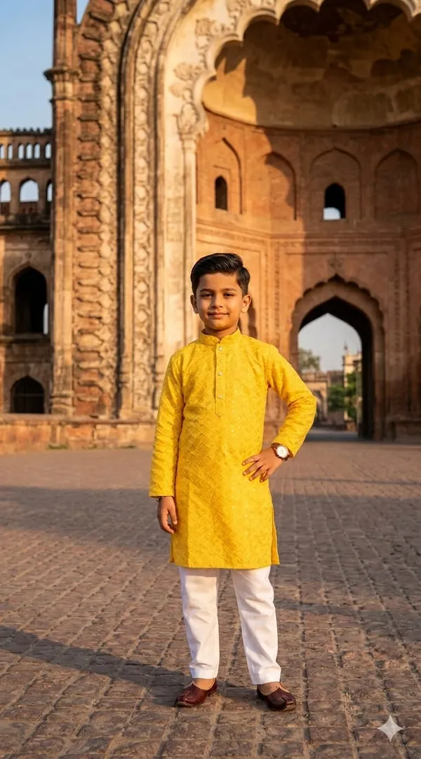 Kids'_Lakhnavi_Kurta_and_Payjama_Set