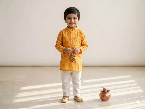 Yellow_Printed_Kids_Cotton_Blend_Kurta_Pajama_Set_