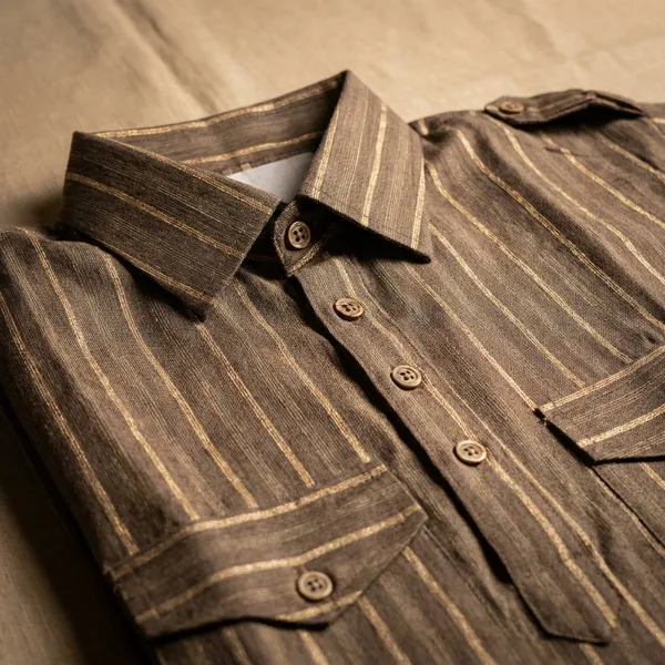 Brown_Swiss_Cotton_Short_kurta_For_Men