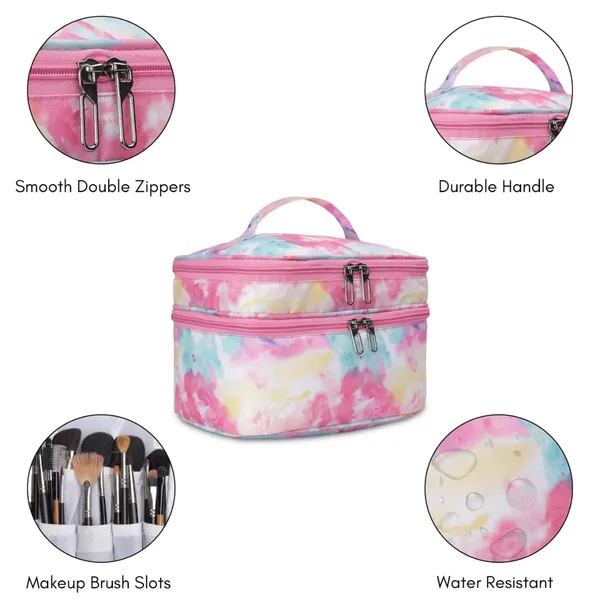 Multicolour_Polyester_Makeup_Bag_For_Storing_Makeup_And_Beauty_Products