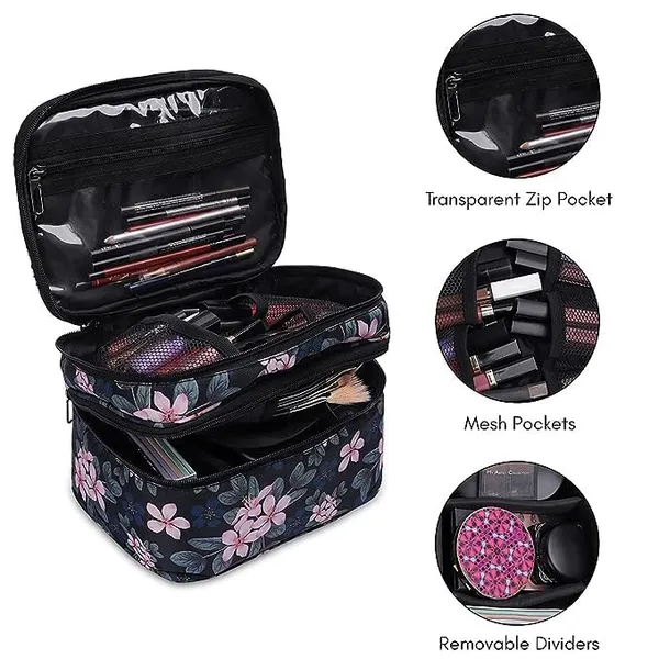 Black_Nylon_Makeup_Organizer_Pouch_For_Organizing_Makeup_And_Toiletries