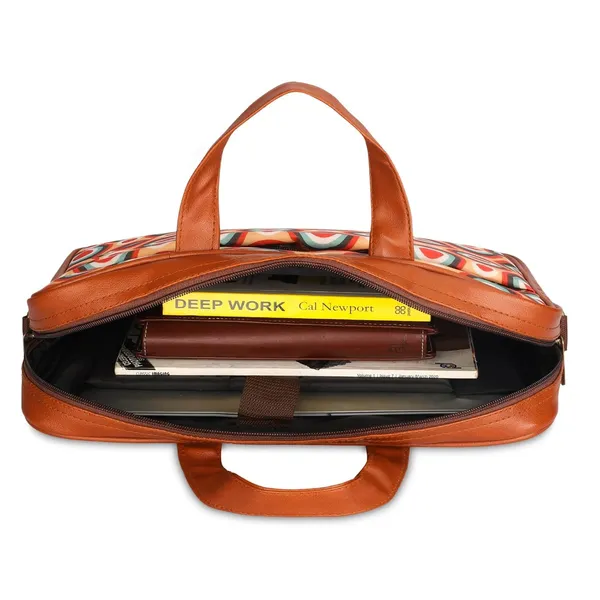 Brown_Nylon_Laptop_Messenger_Bag_For_Carrying_Laptop_And_Documents