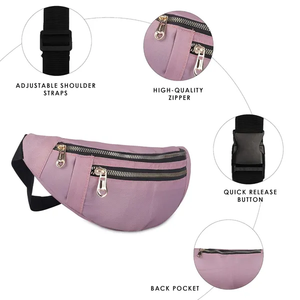 Light_Pink_Polyester_Waist_Bag_For_Carrying_Daily_Essentials
