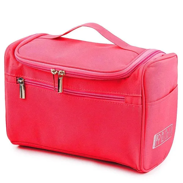 Pink_Polyester_Toiletry_Bag_For_Storing_Toiletries_While_Traveling