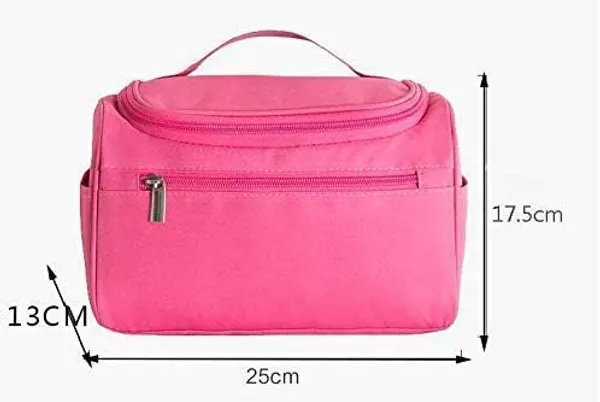 Pink_Polyester_Toiletry_Bag_For_Storing_Toiletries_While_Traveling
