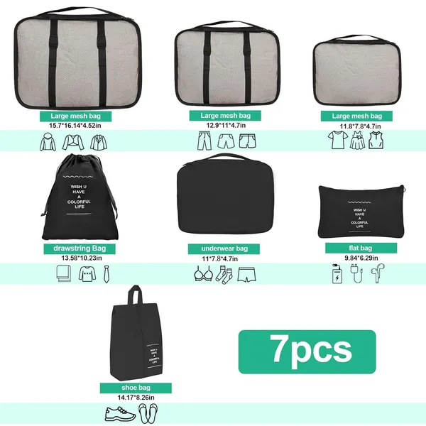 Black_Nylon_Packing_Cubes_Set_For_Organizing_Travel_Clothes_And_Accessories_Pack_Of_7