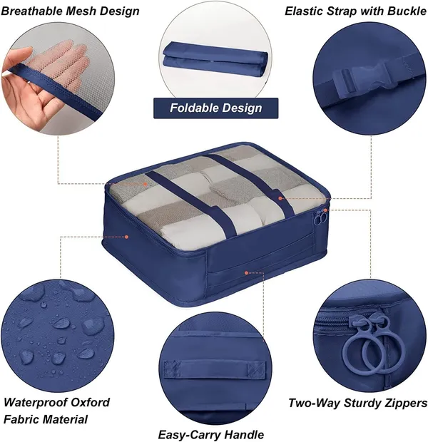 Blue_Nylon_Packing_Cubes_Set_For_Organizing_Clothes_And_Shoes_For_Travel_Pack_Of_7