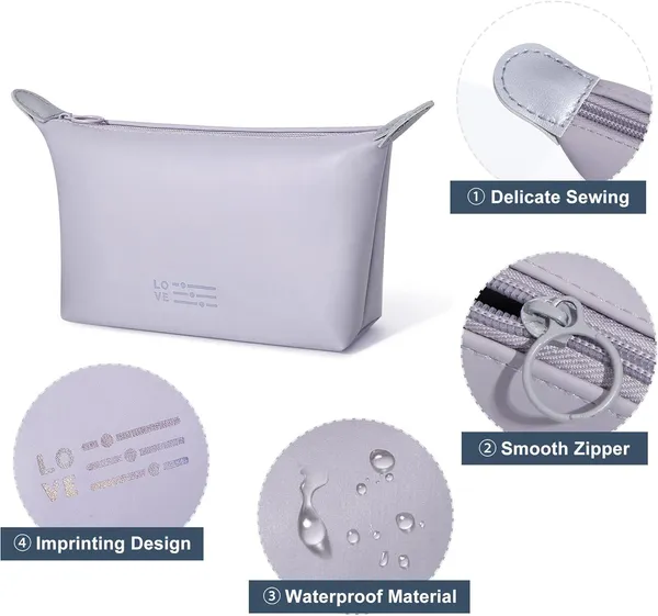 White_Polyester_Toiletry_Pouch_For_Storing_Small_Toiletries_Pack_Of_2