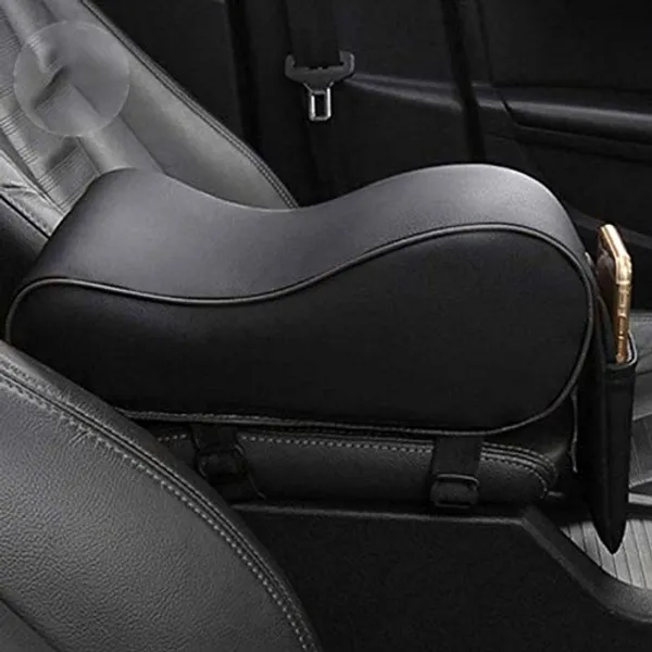 Black_Pu_Leather_Memory_Foam_Armrest_Cushion