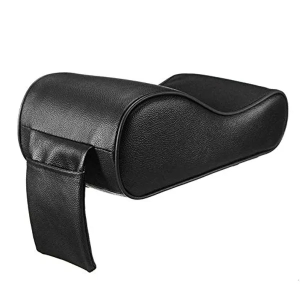 Black_Pu_Leather_Memory_Foam_Armrest_Cushion