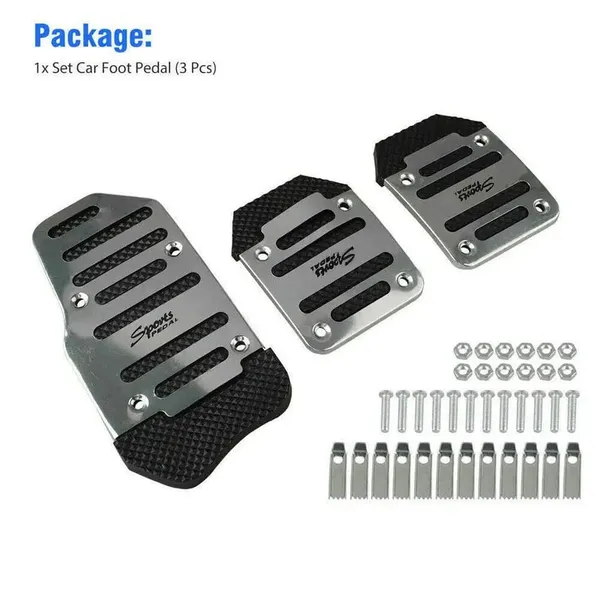 Silver_Abs_Plastic,_Metal,_Plastic_Car_Pedal_Cover_Pack_Of_3