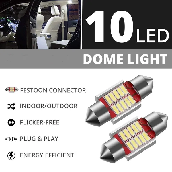 White_Metal_Interior_Dome_Light
