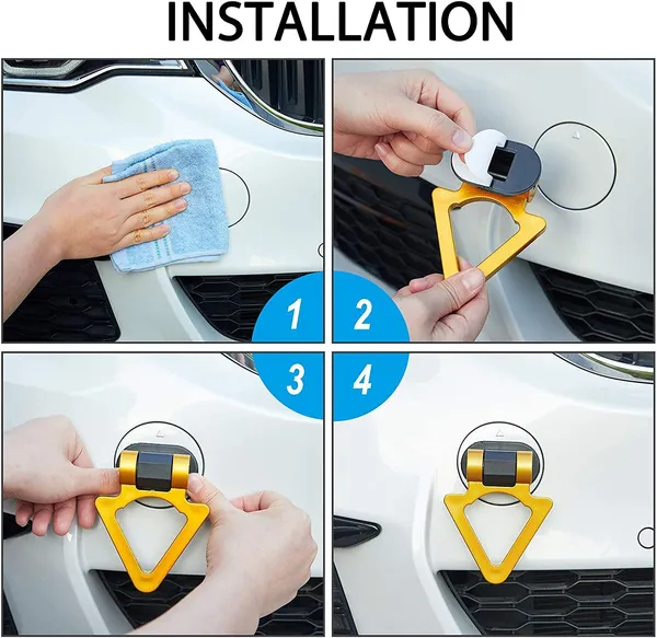 Yellow_Abs_Plastic_Dummy_Tow_Hook