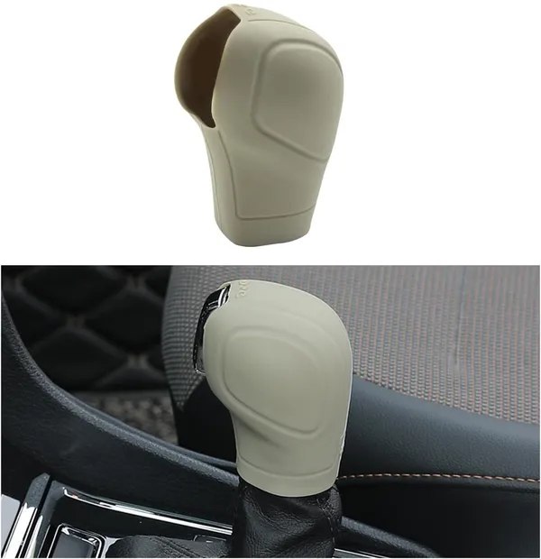 Beige_Silicone_Gear_Knob_Cover