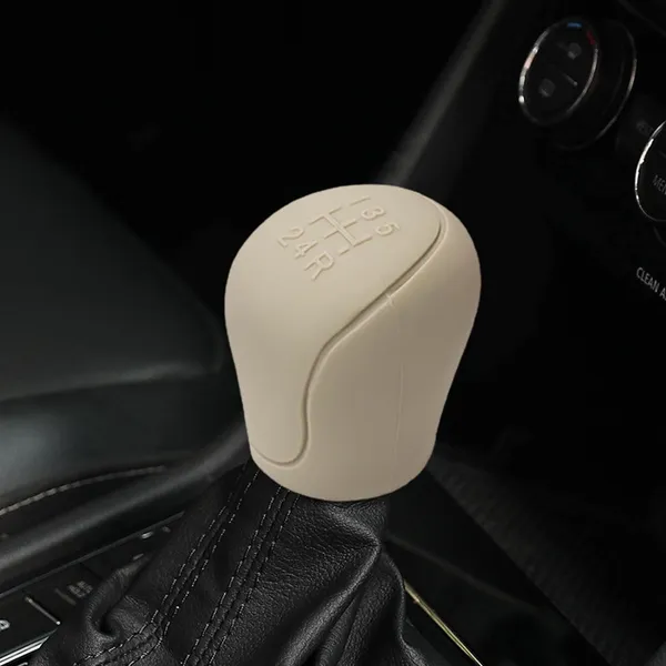 Beige_Silicone_Gear_Knob_Cover_Set