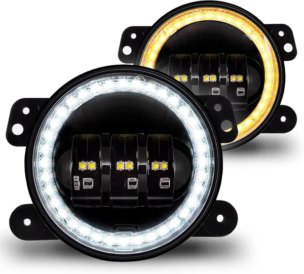 White_Abs_Plastic_Led_Led_Fog_Lamp_Pack_Of_2