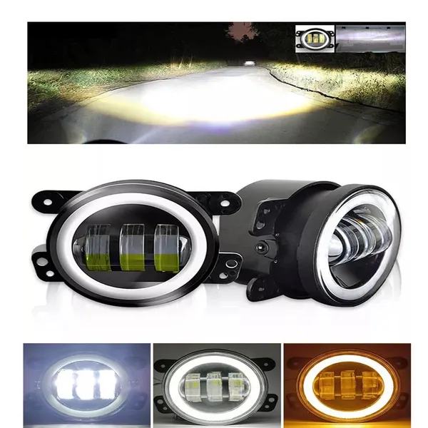 White_Abs_Plastic_Led_Led_Fog_Lamp_Pack_Of_2