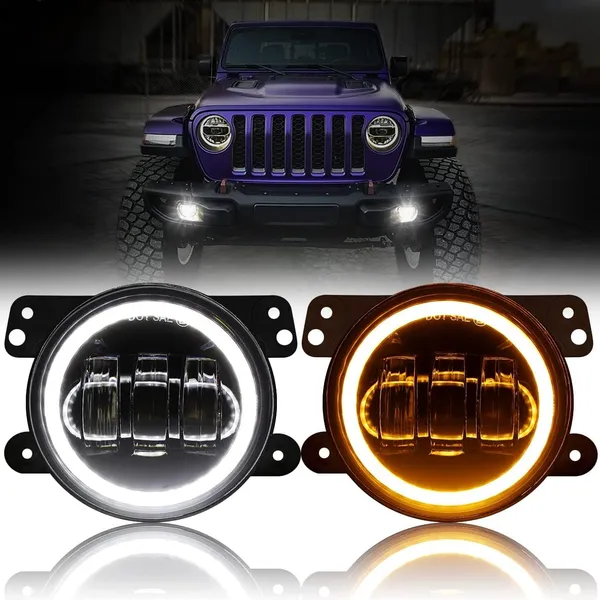 White_Abs_Plastic_Led_Led_Fog_Lamp_Pack_Of_2