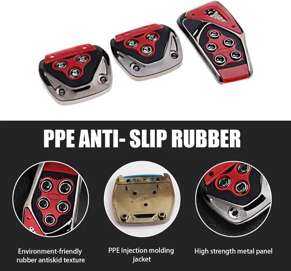 Red_Plastic_Electronic_Components_Car_Pedal_Cover_Pack_Of_3