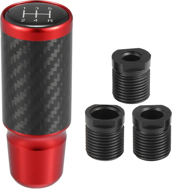 Red_Aluminium,_Carbon_Fibre_Gear_Shift_Knob_Pack_Of_3