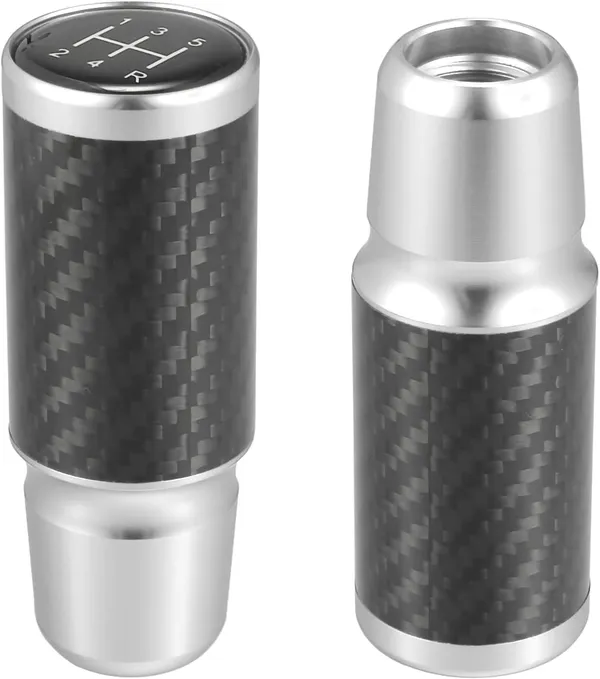 Silver_Aluminium,_Carbon_Fibre_Gear_Shift_Knob_Pack_Of_3