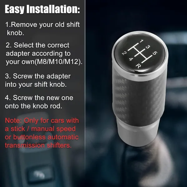 Silver_Aluminium,_Carbon_Fibre_Gear_Shift_Knob_Pack_Of_3