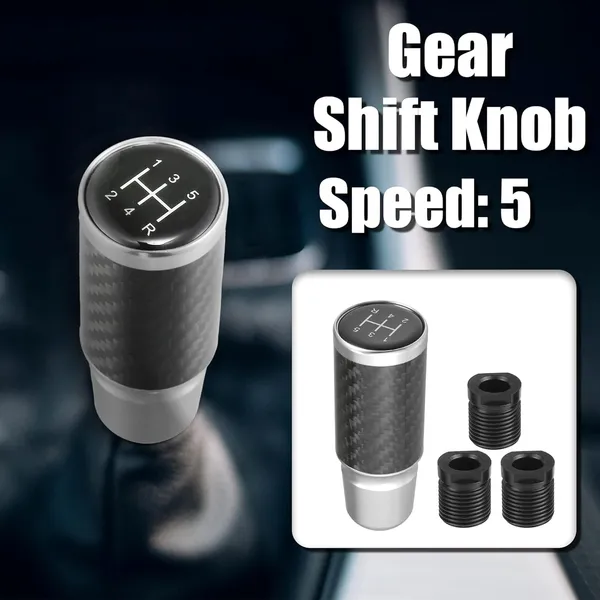 Silver_Aluminium,_Carbon_Fibre_Gear_Shift_Knob_Pack_Of_3