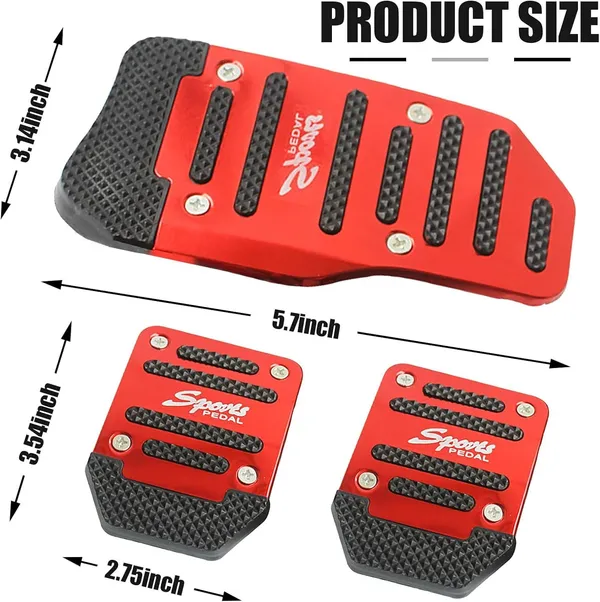 Red_Abs_Plastic,_Plastic,_Metal_Car_Pedal_Cover