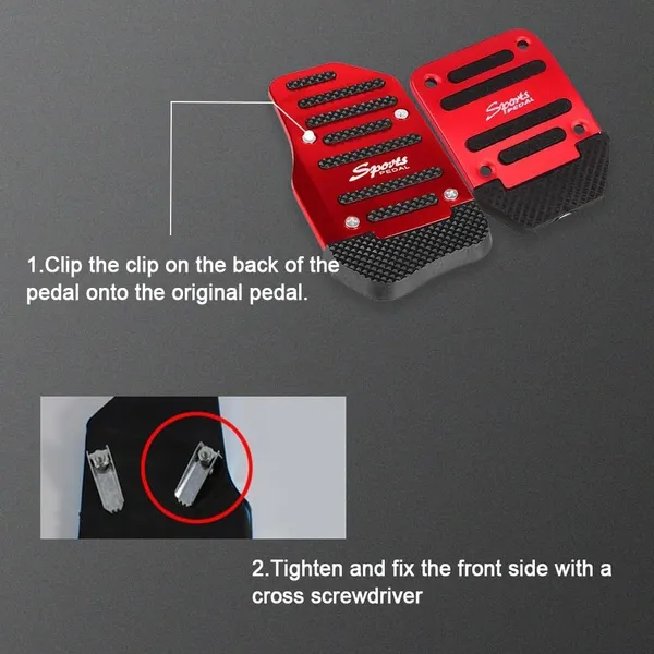 Red_Abs_Plastic,_Plastic,_Metal_Car_Pedal_Cover