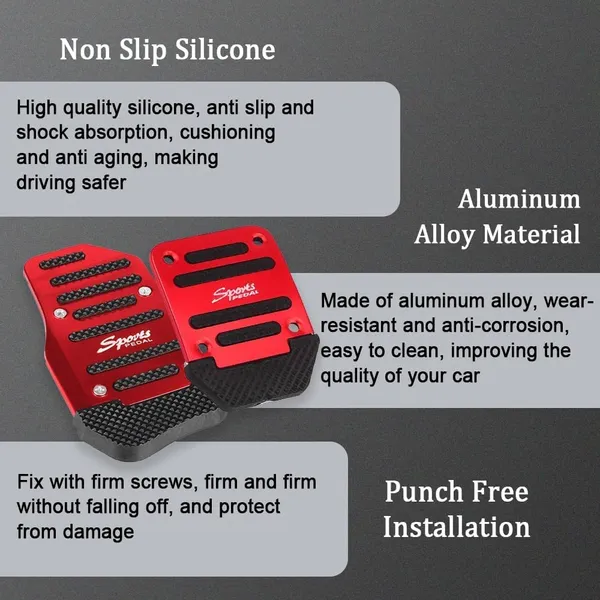 Red_Abs_Plastic,_Plastic,_Metal_Car_Pedal_Cover