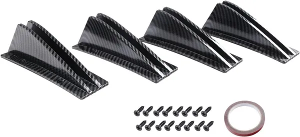 Carbonfiberblack_Abs_Plastic,_Carbon_Fibre_Rear_Bumper_Diffuser_Pack_Of_4