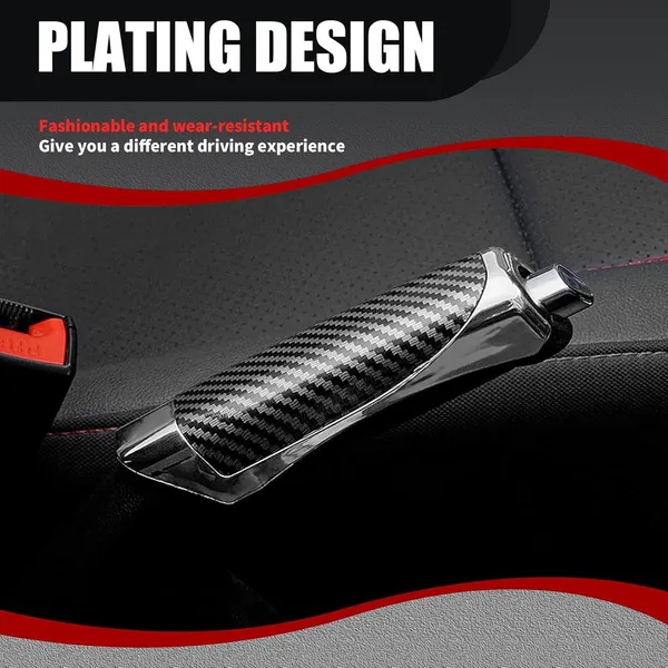 Blackandsilver_Pu_Leather_Handbrake_Cover