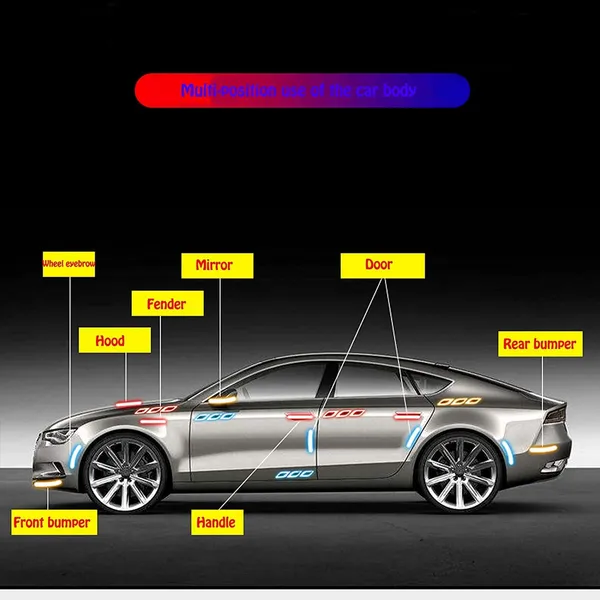White_Carbon_Fiber_Vinyl_Car_Reflective_Sticker_Pack_Of_2