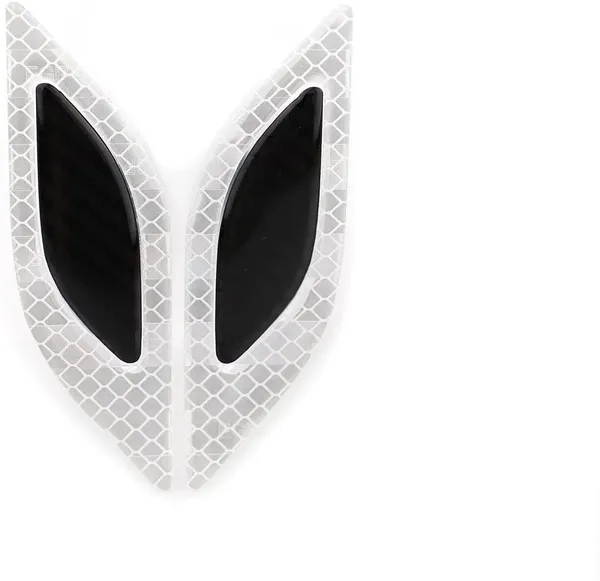 White_Carbon_Fiber_Vinyl_Car_Reflective_Sticker_Pack_Of_2