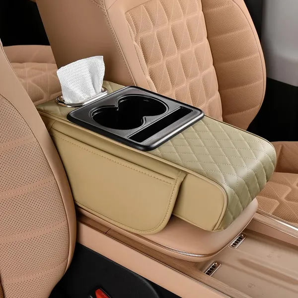 Beige_Leather,_Memory_Foam_Armrest_Cushion