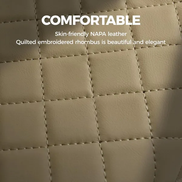 Beige_Leather,_Memory_Foam_Armrest_Cushion