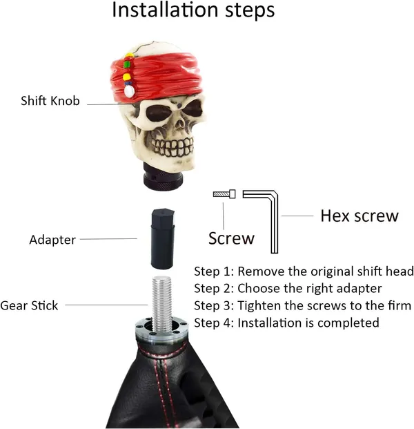 Red_Metal_Gear_Shift_Knob_Pack_Of_4