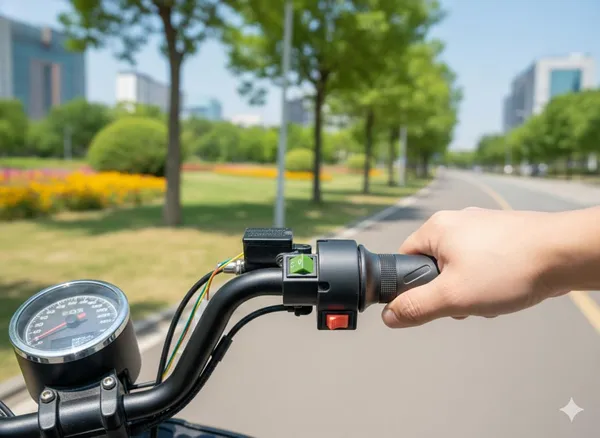 Black_Abs_Plastic,_Metal,_Rubber_Scooter_Throttle_Grip
