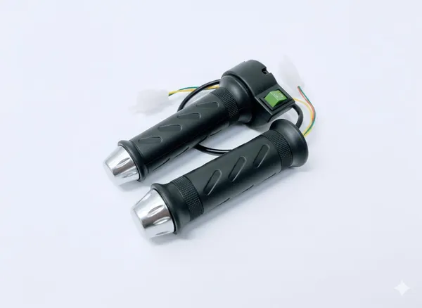 Black_Abs_Plastic,_Metal,_Rubber_Scooter_Throttle_Grip