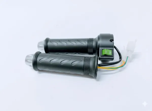 Black_Abs_Plastic,_Metal,_Rubber_Scooter_Throttle_Grip