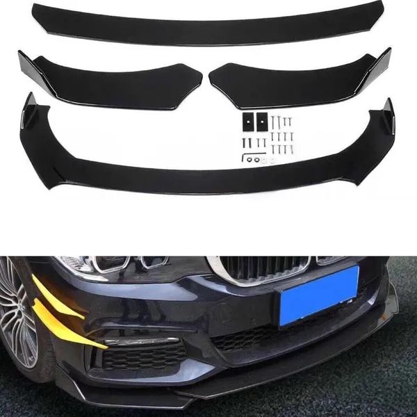Glossy_Black_Abs_Plastic_Front_Bumper_Lip_Pack_Of_3