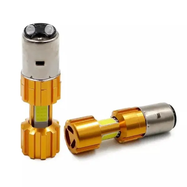 White_Aluminium_Motorcycle_Headlight_Bulb_Pack_Of_3