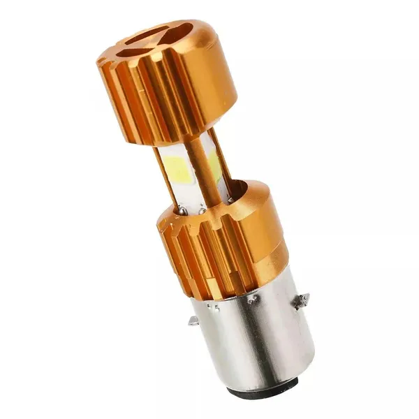 White_Aluminium_Motorcycle_Headlight_Bulb_Pack_Of_3
