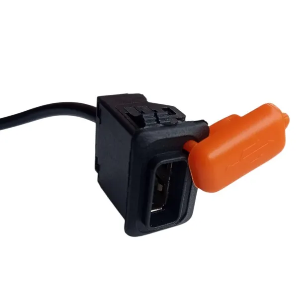 Black_Plastic_Copper_Wire_Usb_Charging_Socket